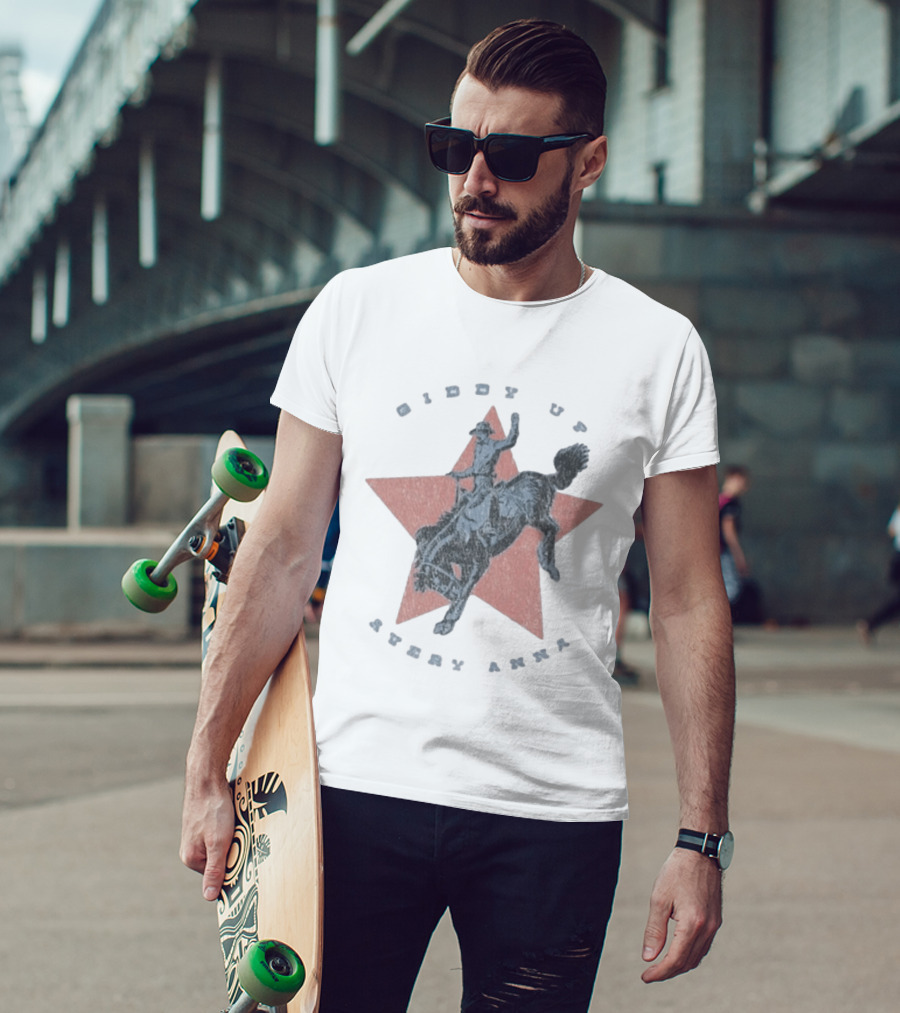 Giddy Up Avery Anna Star Rodeo Cowboy T-Shirt