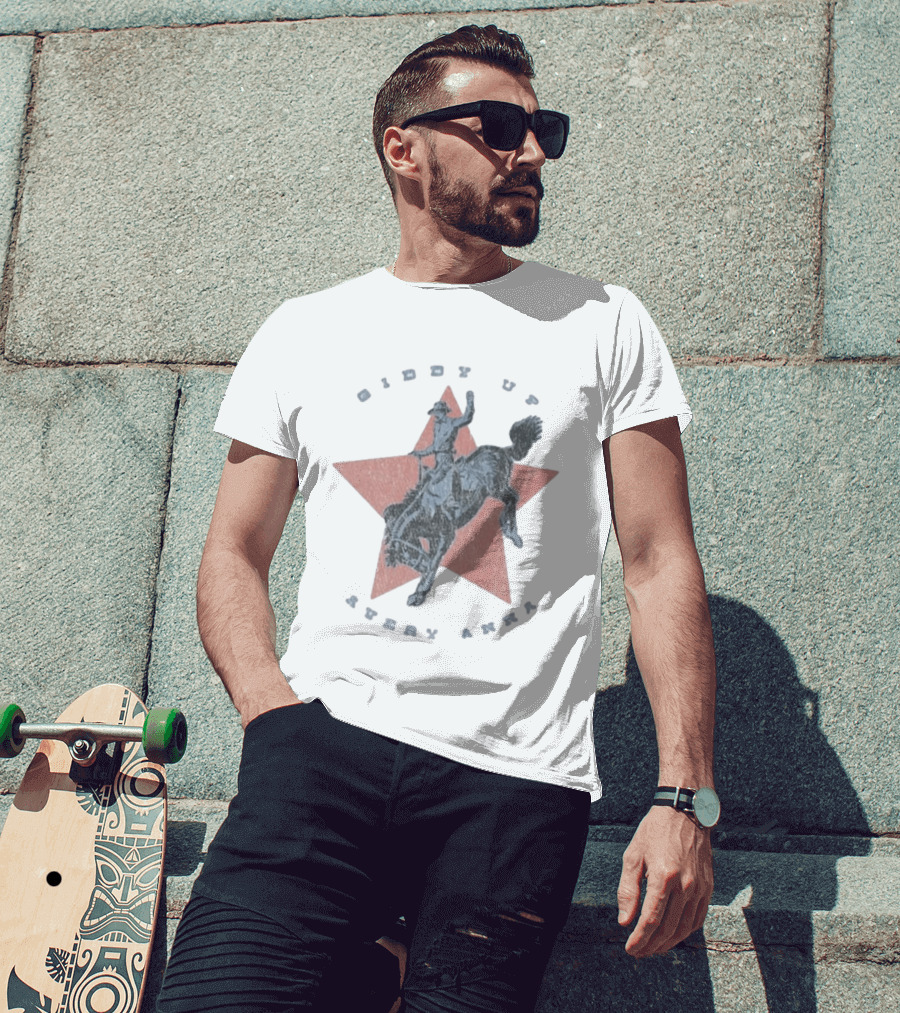Giddy Up Avery Anna Star Rodeo Cowboy T-Shirt
