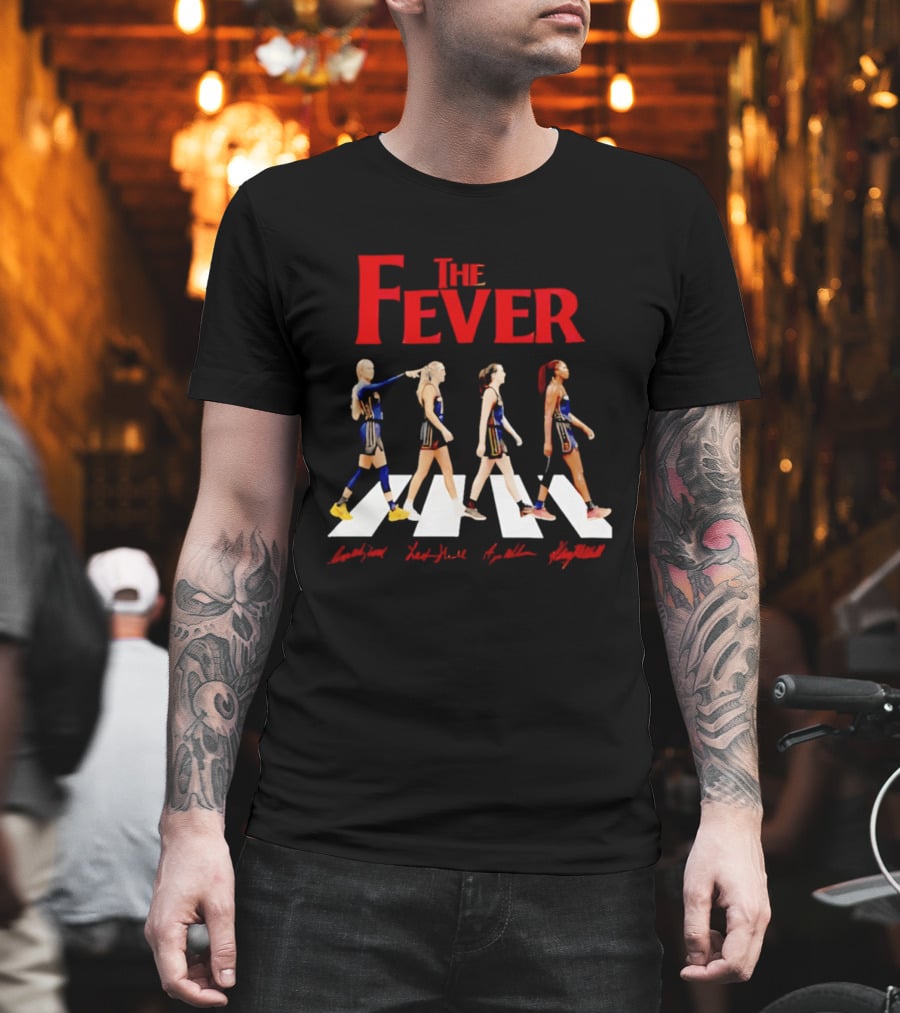 Indiana Fever Basketball Team Abbey Road Beatles T-Shirt