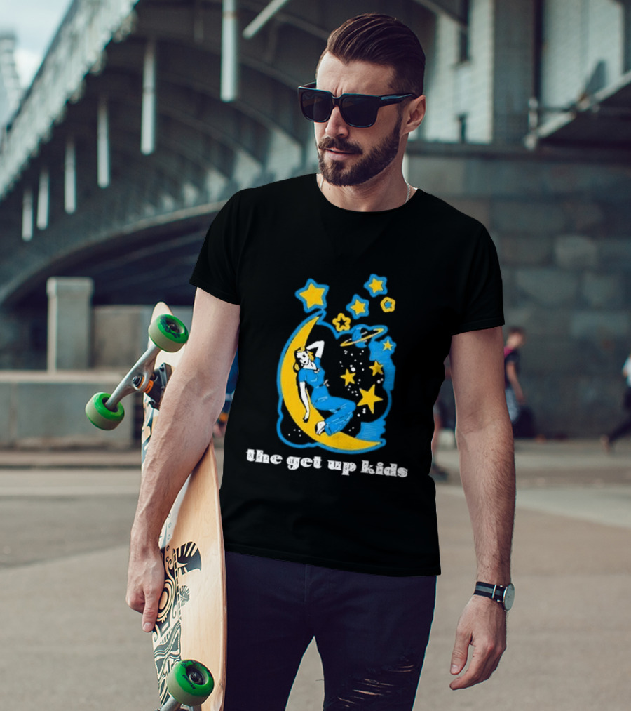 The Get Up Kids Woman On Crescent Moon With Stars T-Shirt