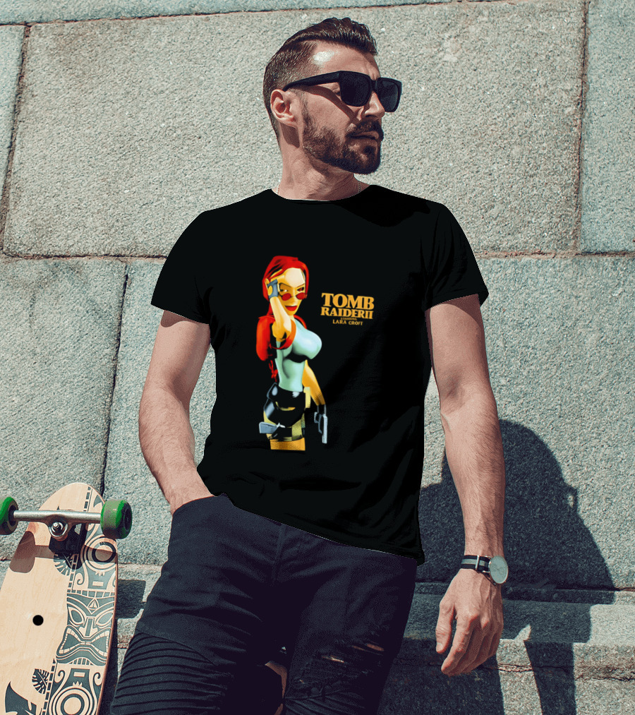 Lara Croft Tomb Raider II Starring Iconic Video Game T-Shirt