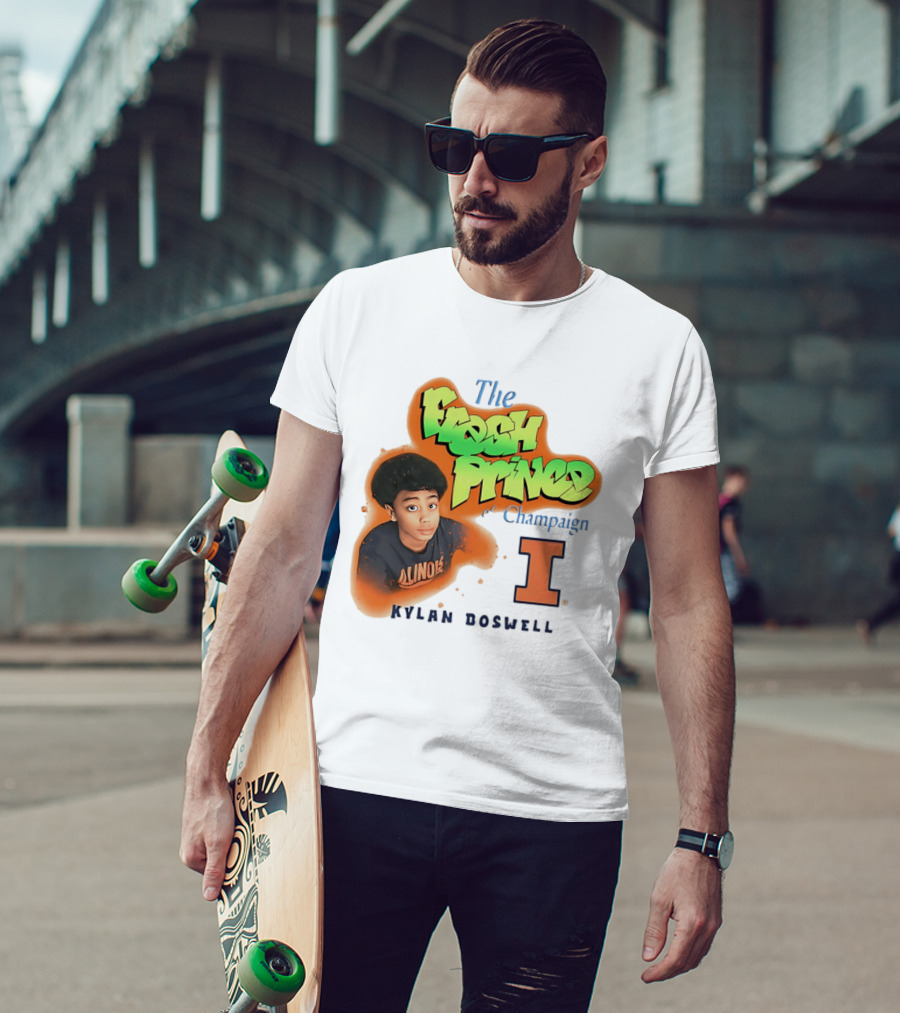 Kylan Boswell Illinois Fighting Illini The Fresh Prince Of Champaign T-Shirt