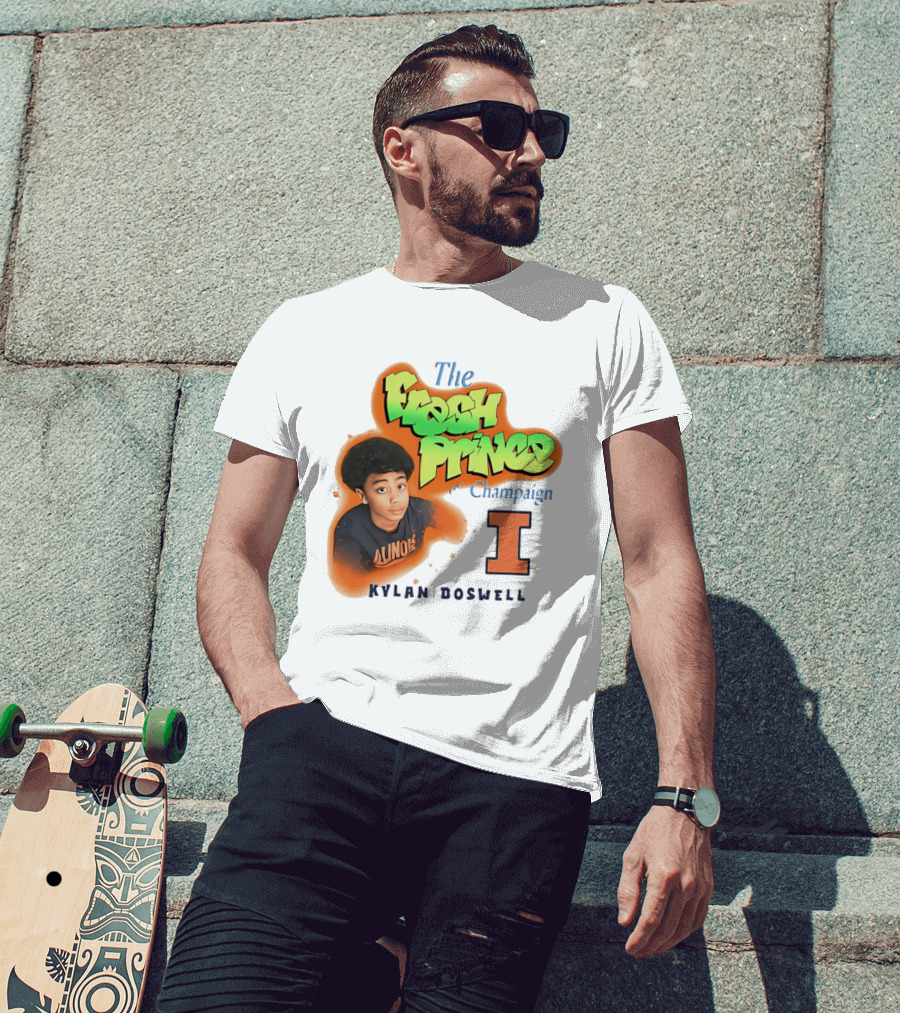 Kylan Boswell Illinois Fighting Illini The Fresh Prince Of Champaign T-Shirt