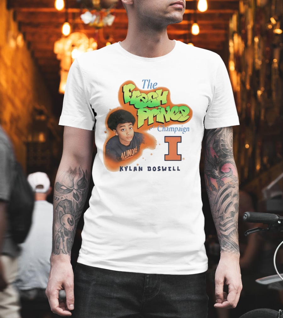 Kylan Boswell Illinois Fighting Illini The Fresh Prince Of Champaign T-Shirt