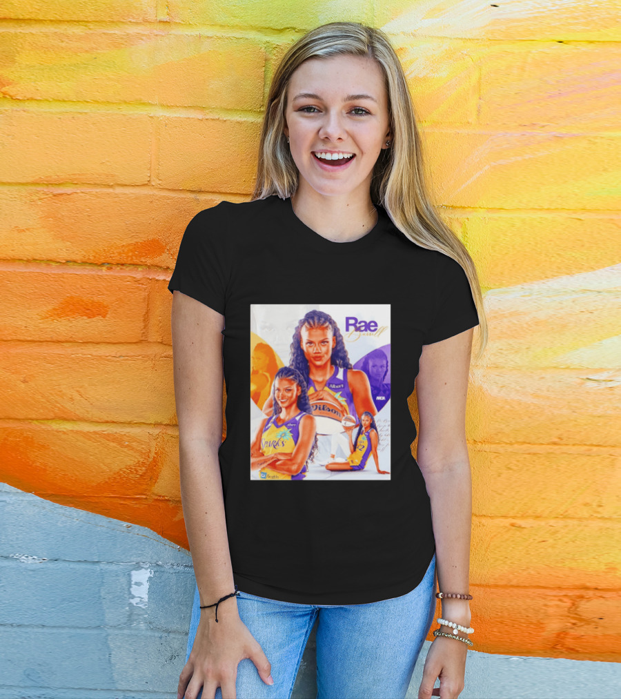 WNBA Rae Burrell Los Angeles Sparks No 22 Wilson Basketball Collage T-Shirt