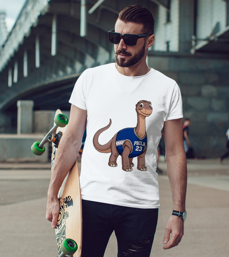 Phila 23 Dinosaur In Philadelphia 76ers Basketball Jersey T-Shirt