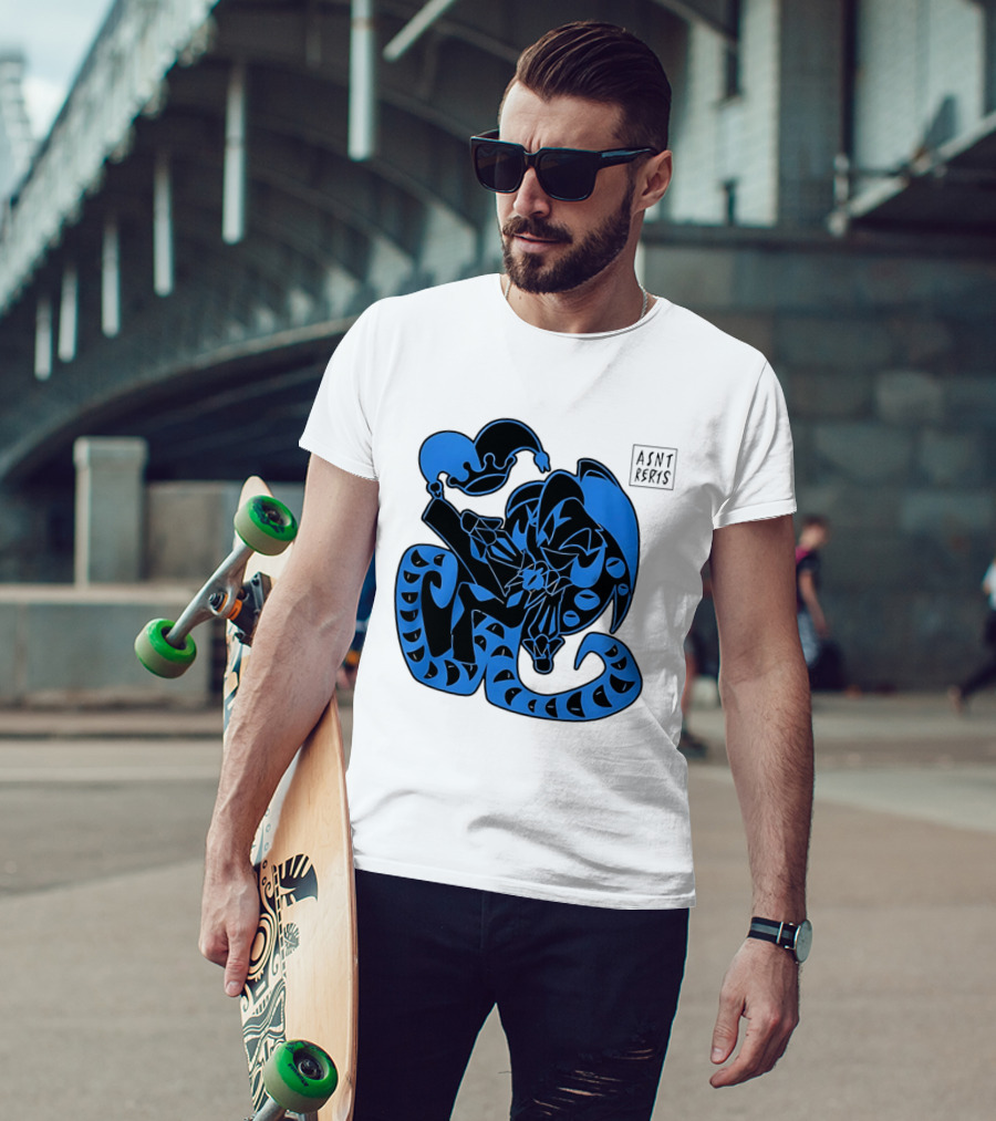 Shadow Milk Cookie Run A4NT Peeking Jester Snake T-Shirt