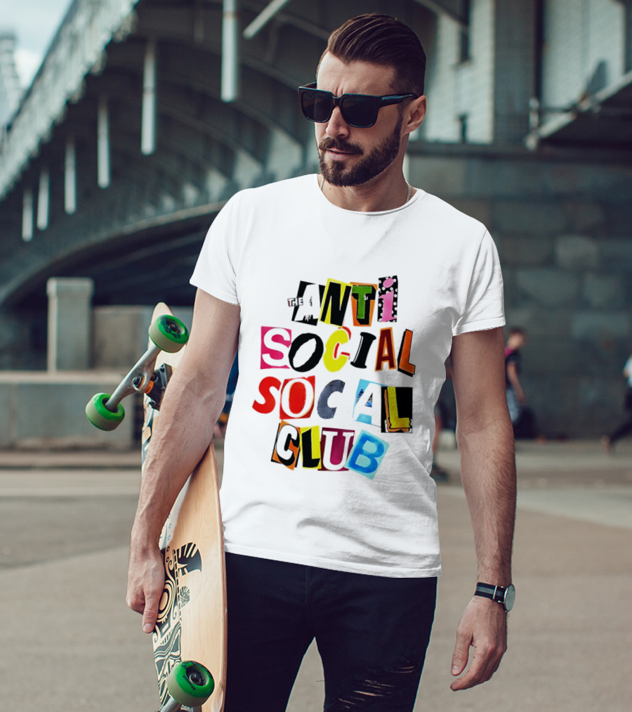 The Anti Social Social Club ASSC Collage Colorful T-Shirt
