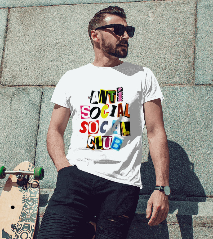 The Anti Social Social Club ASSC Collage Colorful T-Shirt