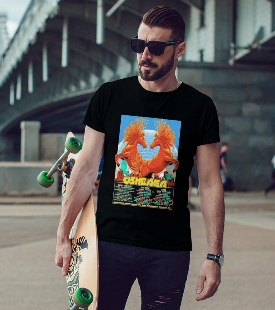 19th Annual Osheaga Music And Arts Festival July 31 To August 2 2026 Headliners Twenty One Pilots Tate McRae Lorde Parc Jean Drapeau Montreal Canada T-Shirt