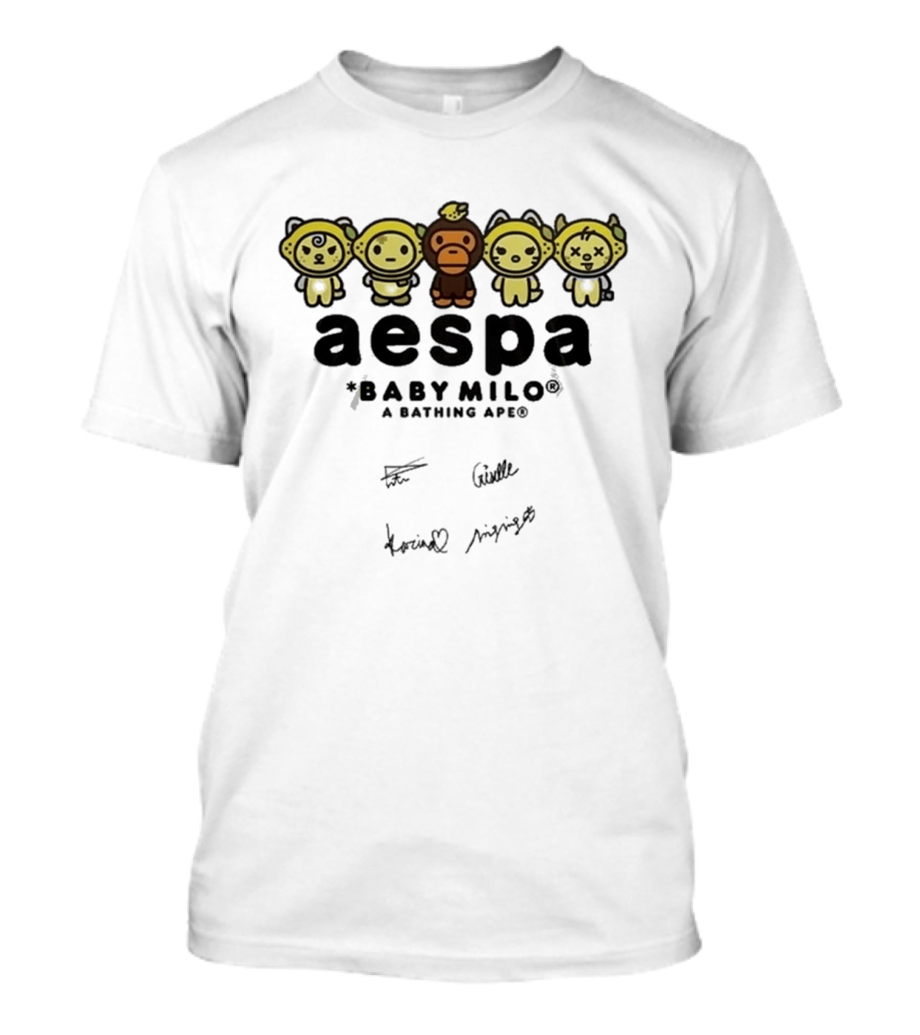 Aespa X Baby Milo A Bathing Ape 2026 Signed Collaboration T-Shirt