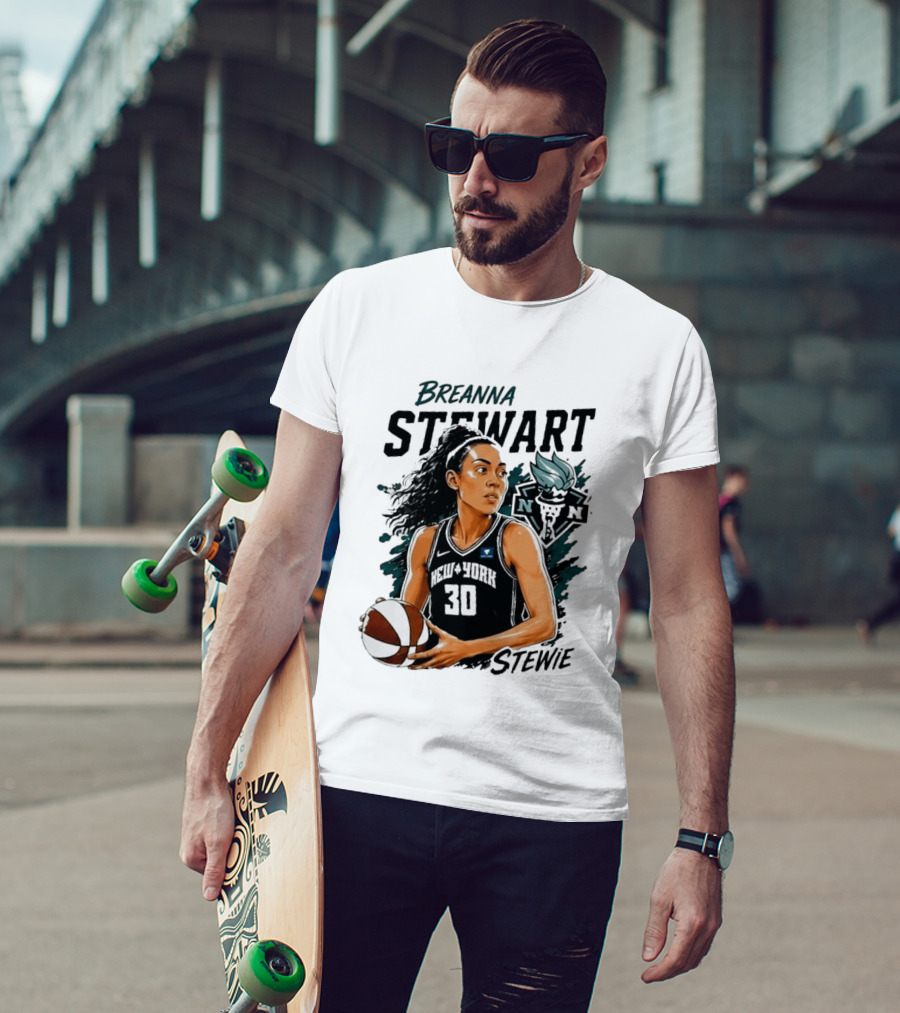 Breanna Stewart New York Liberty Stewie 30 Basketball Star T-Shirt