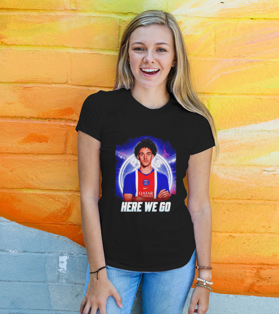 Maghnes Akliouche To Paris Saint Germain Here We Go T-Shirt