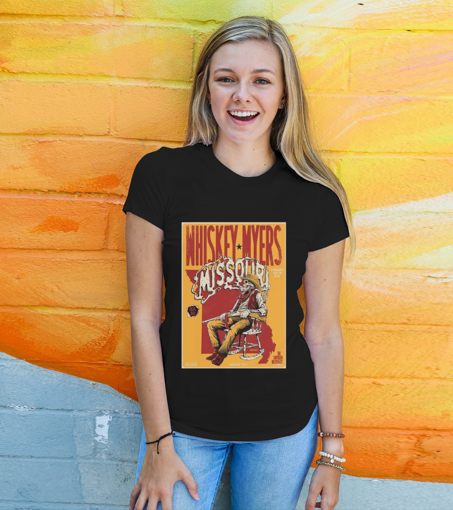 Whiskey Myers Missouri Tour 2026 Kansas City Morton Amphitheater July 30 Straight Outta ETX T-Shirt
