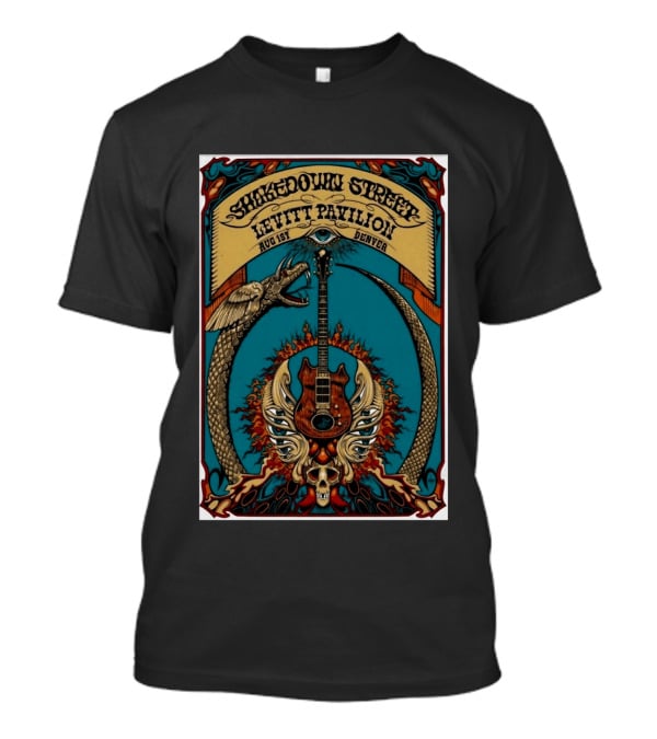 Shakedown Street Levitt Pavilion Aug 1 Denver 2026 Snake Guitar Skull T-Shirt