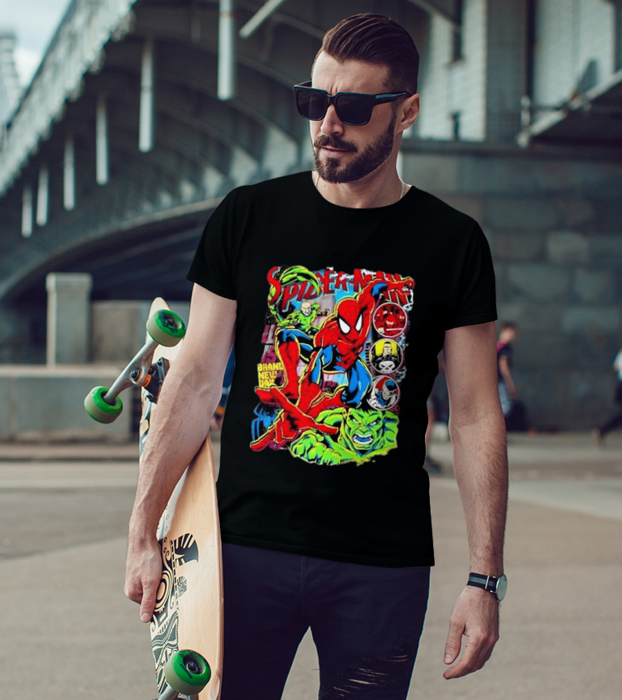 Spider Man Marvel Hulk Punisher Scorpion Ninja Brand New Day T-Shirt