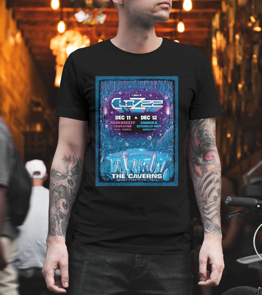 2 Nights Of CloZee The Caverns Grundy County TN Dec 11 12 2026 Parkbreezy Lowcation Bass Temple Chmura Entangled Mind Ancestryr T-Shirt