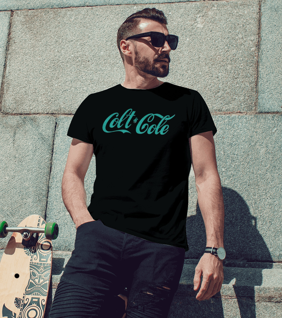 Colt And Cole Coca Cola Retro Style Script T-Shirt