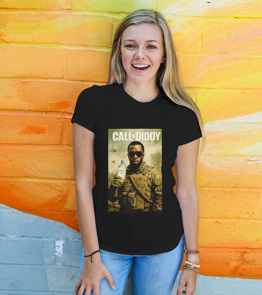 Call Of Diddy Baby Oil Military Humor T-Shirt