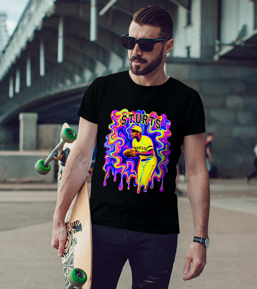 Pirates Dock Ellis Psychedelic Sturts Baseball Pitcher T-Shirt
