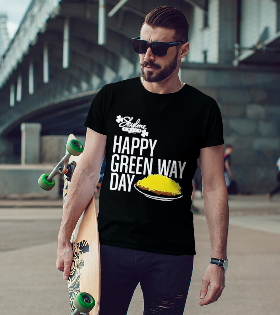 Skyline Chili Happy Green Way Day Cheese Coney Celebration T-Shirt