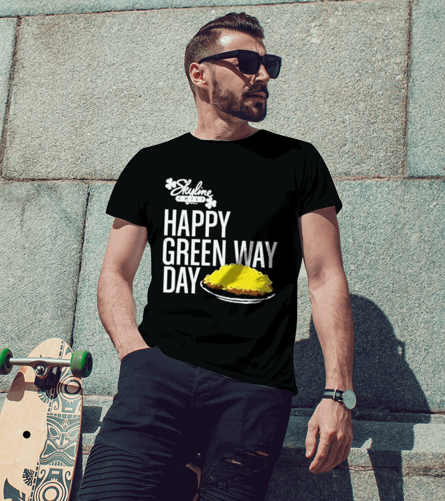 Skyline Chili Happy Green Way Day Cheese Coney Celebration T-Shirt