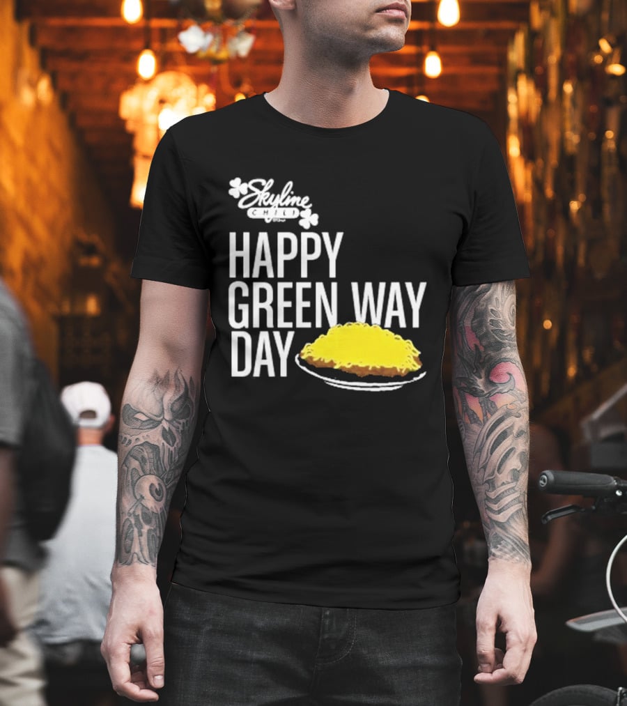 Skyline Chili Happy Green Way Day Cheese Coney Celebration T-Shirt