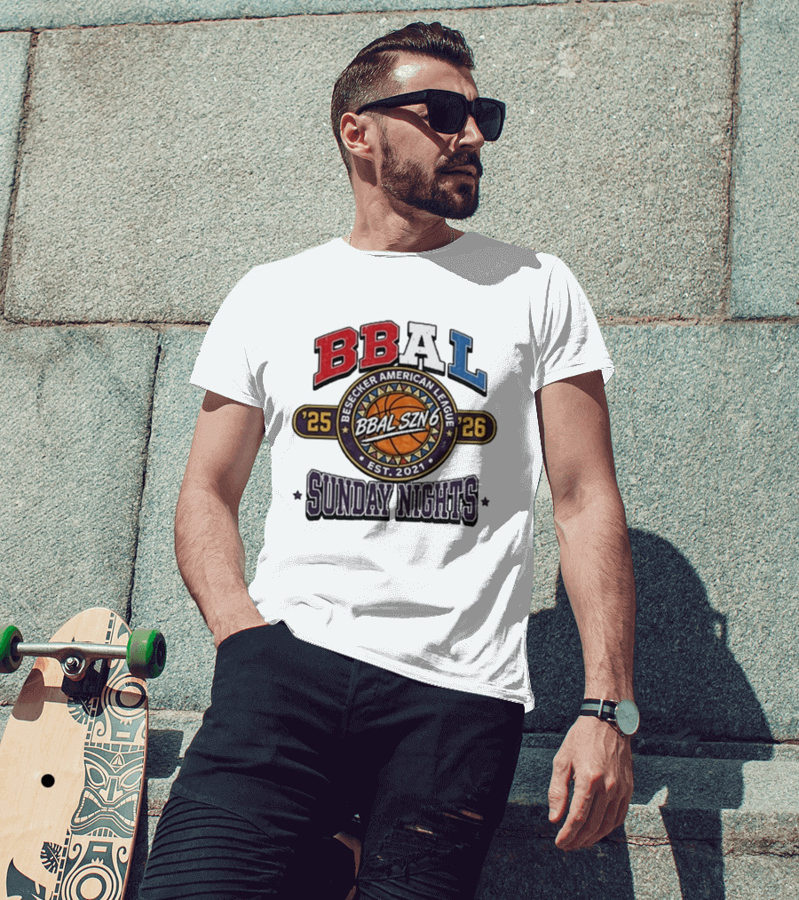 Dave Portnoy Besecker American League BBAL SZN 6 Sunday Nights 2025 2026 T-Shirt