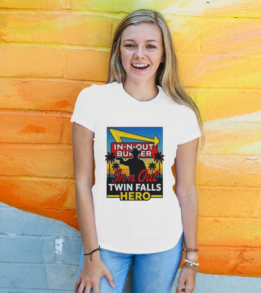 In N Out Burger Twin Falls Hero Western Sunset T-Shirt
