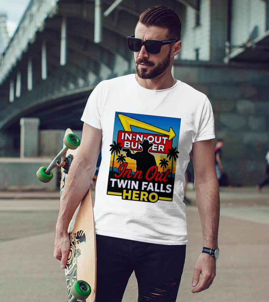 In N Out Burger Twin Falls Hero Western Sunset T-Shirt