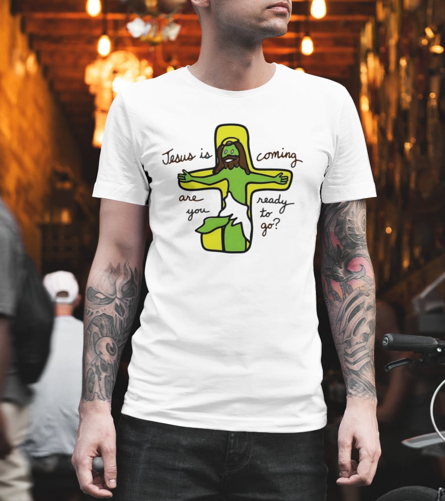 Jesus Is Coming Are You Ready To Go Cross Doodle T-Shirt