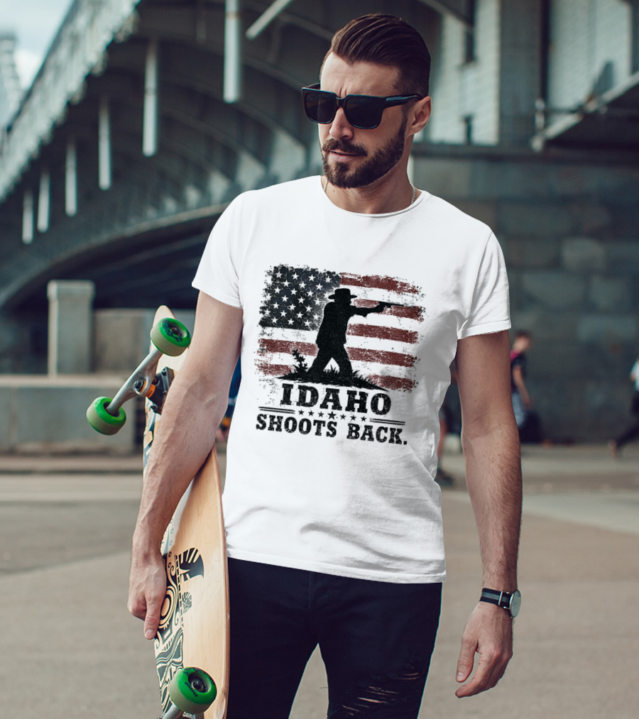 Idaho Shoots Back American Hero Flag T-Shirt