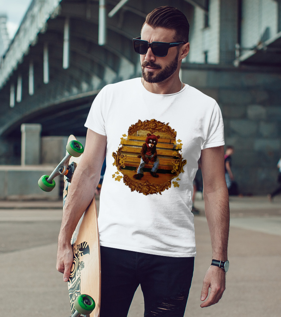 Kanye West The College Dropout Bear Seated In Ornate Frame T-Shirt