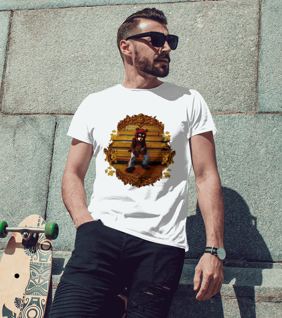Kanye West The College Dropout Bear Seated In Ornate Frame T-Shirt