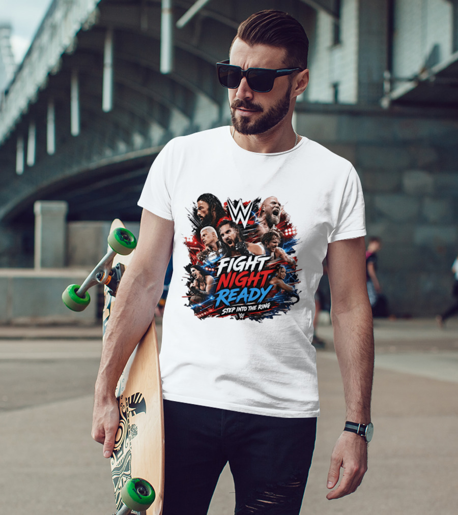WWE Fight Night Ready Step Into The Ring SummerSlam Superstars T-Shirt