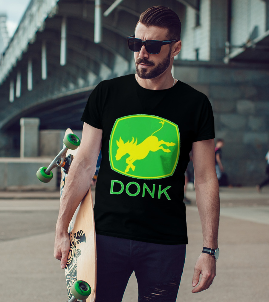 Donk Green And Yellow Farming Donkey T-Shirt