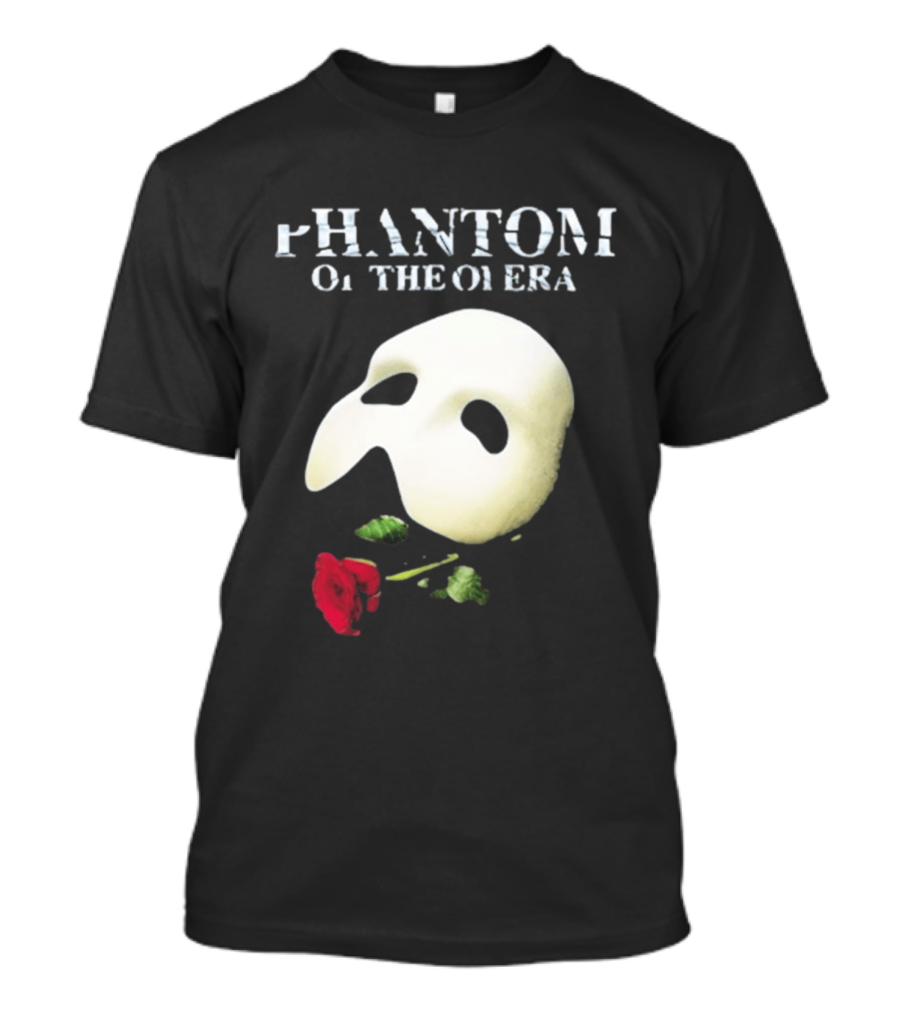 Phantom Of The Opera Mask Red Rose T-Shirt