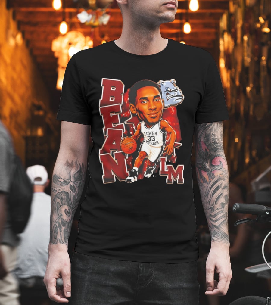 Kobe Bryant Lower Merion Aces Bean Spalding NBA Basketball LM Bulldog T-Shirt