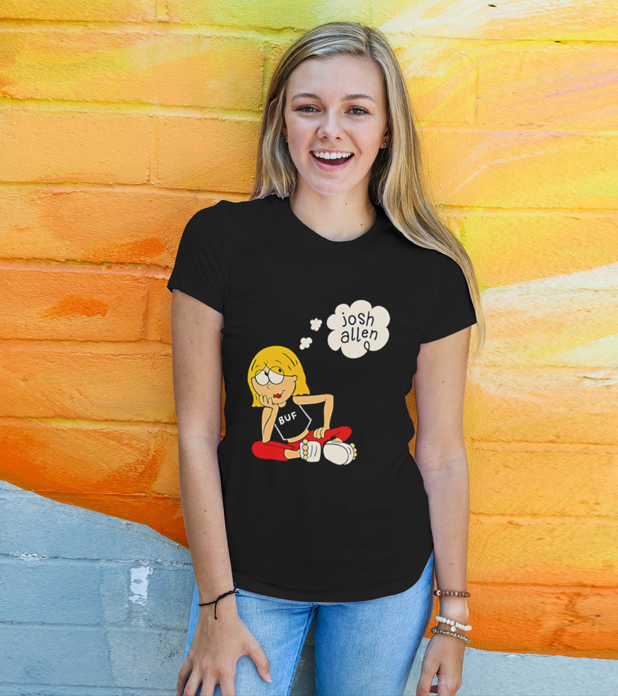 Lizzie McGuire BUF Josh Allen Dreaming Cartoon T-Shirt