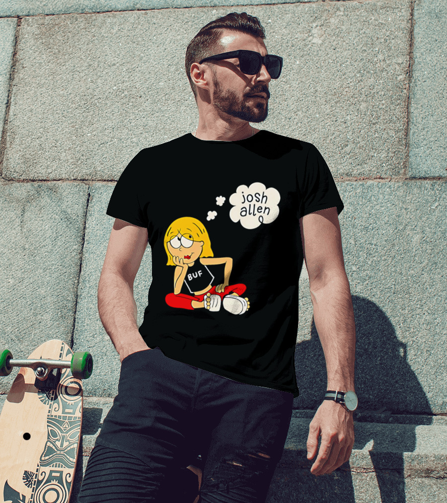 Lizzie McGuire BUF Josh Allen Dreaming Cartoon T-Shirt