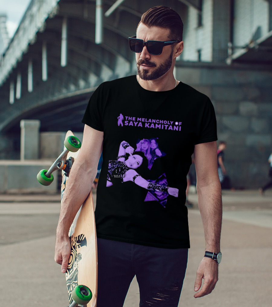 The Melancholy Of Saya Kamitani Purple Aesthetic T-Shirt
