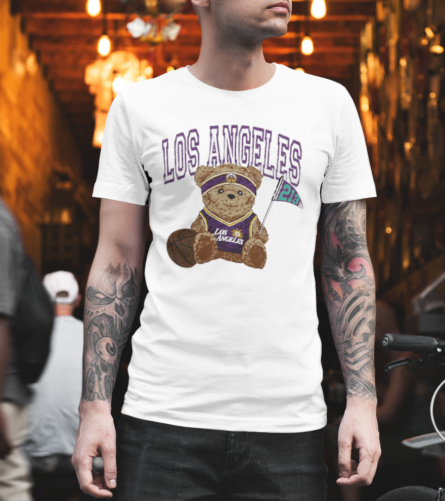 Los Angeles Basketball Bear 213 Team Spirit T-Shirt