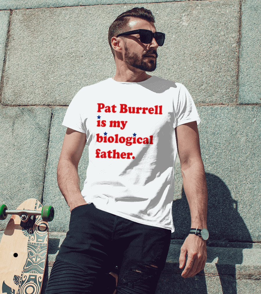Pat Burrell Is My Biological Father Red Blue Star Dots T-Shirt