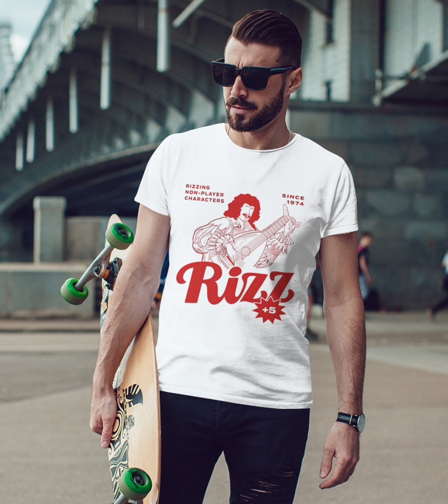 Rizzing Non Player Characters Since 1974 Rizz +5 Bard T-Shirt