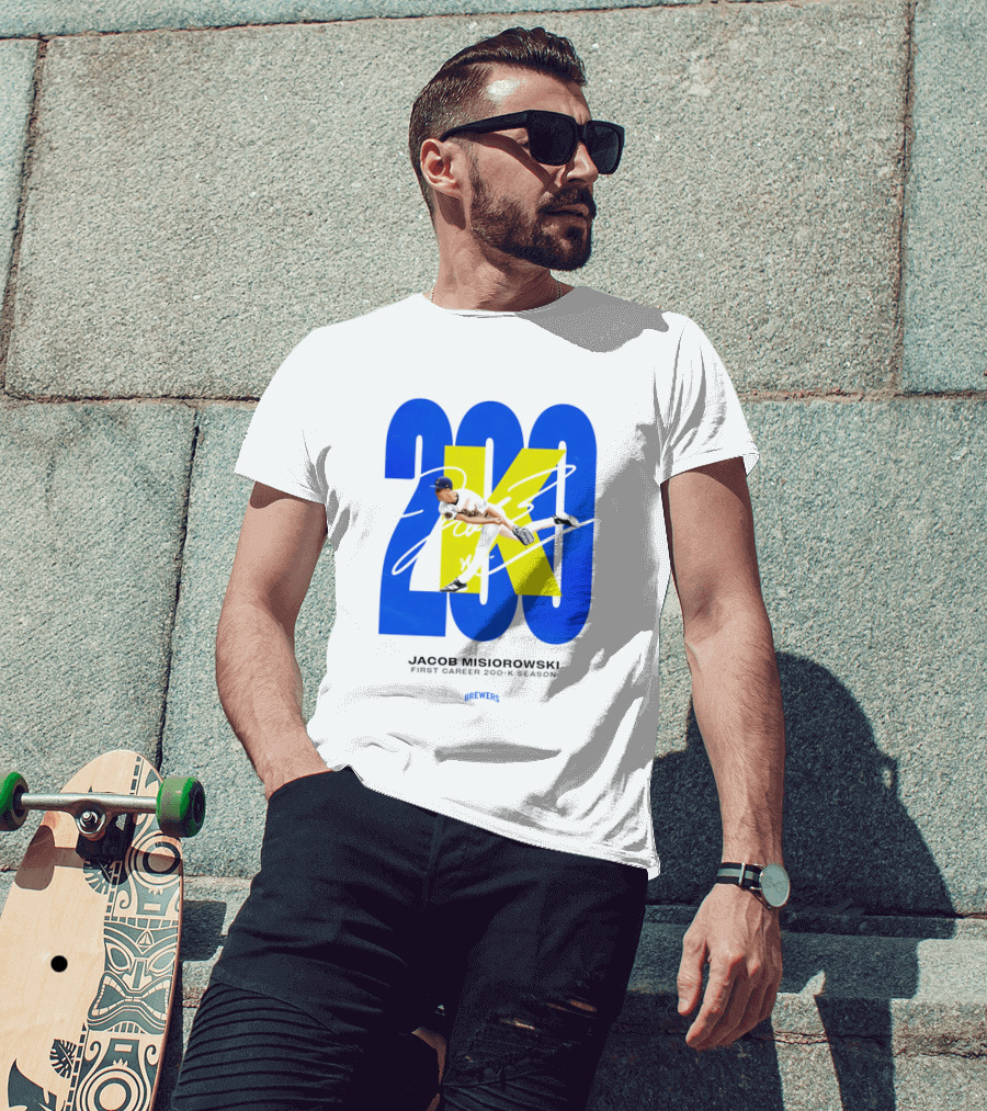 Jacob Misiorowski First Career 200 K Season Brewers 200K T-Shirt