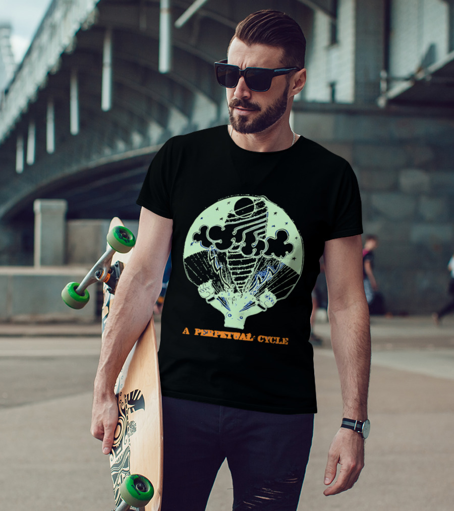 A Perpetual Cycle Tornado 4545 Hands Clouds Stars T-Shirt
