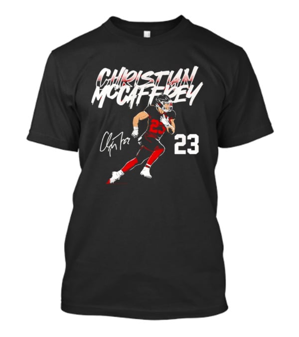 Christian Mccaffrey Signature 23 Football Running Back T-Shirt