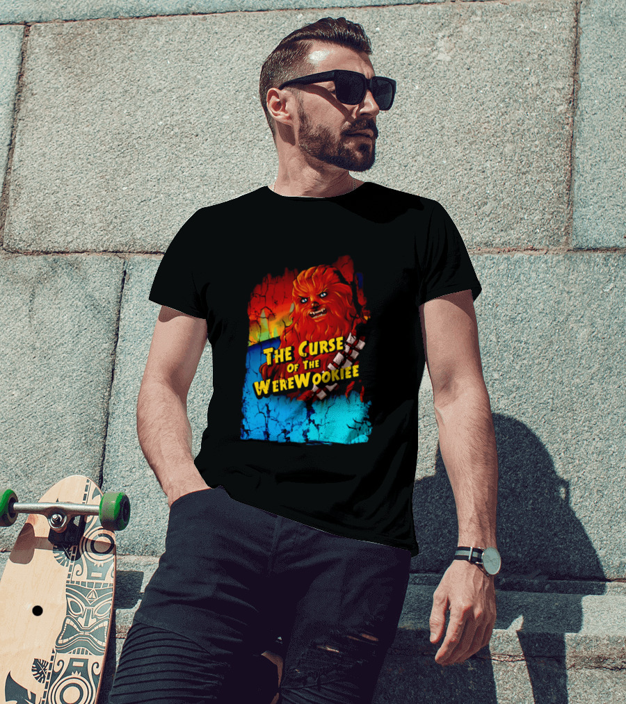The Curse Of The WereWookiee Retro Horror Monster Mashup T-Shirt