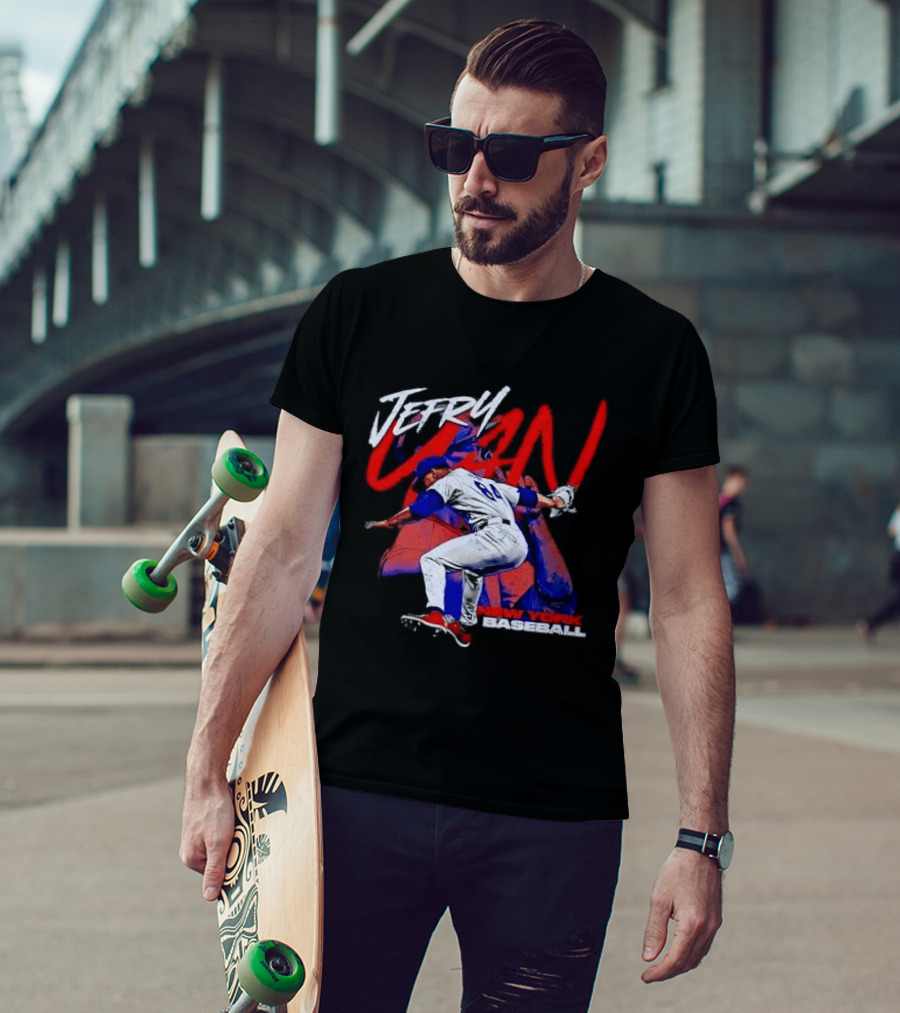 Jefry Yan New York Baseball Bootleg Pitcher Action Photo T-Shirt