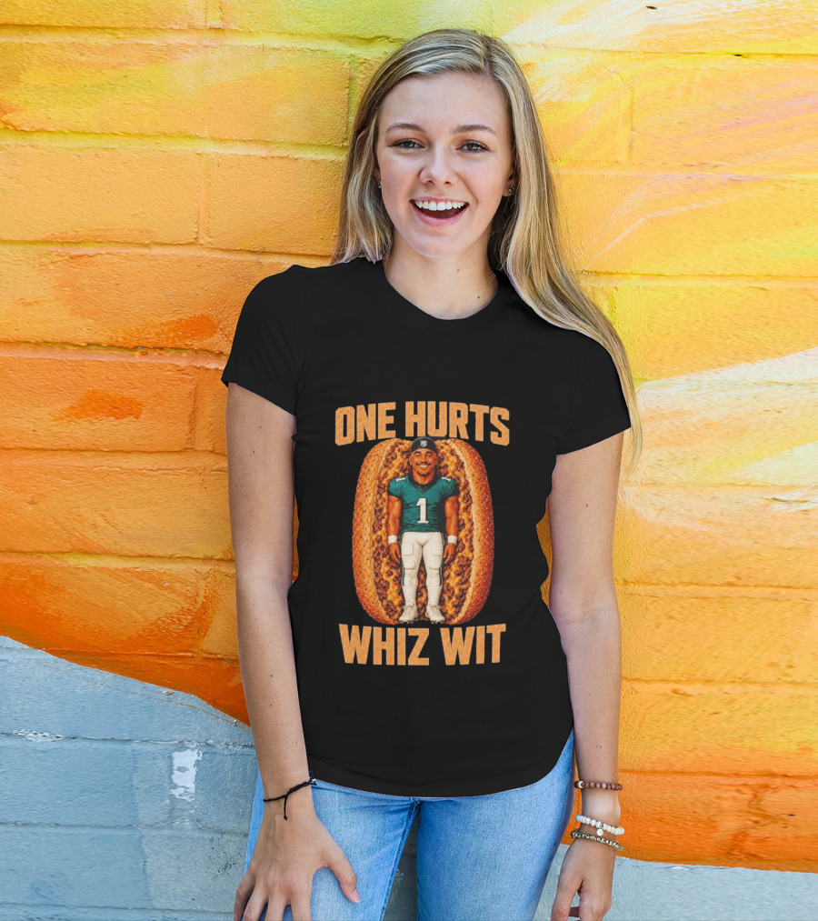 Philadelphia Eagles Jalen Hurts One Whiz Wit Cheesesteak Football Player T-Shirt
